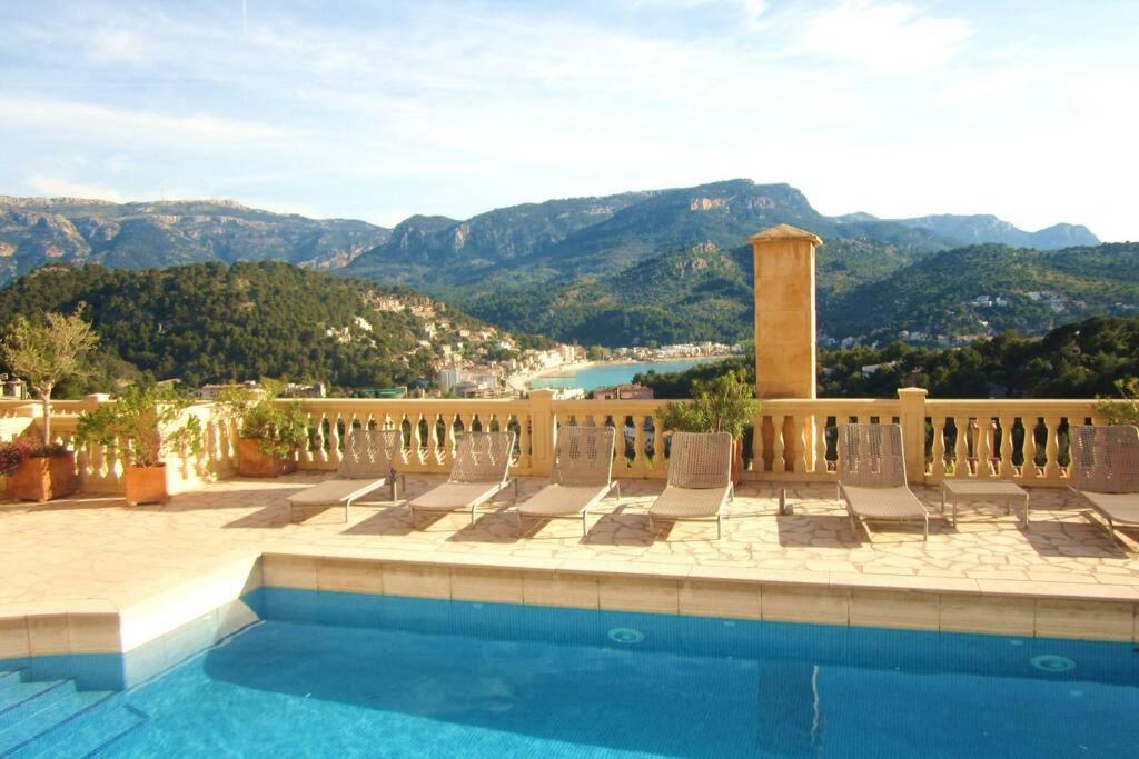 Apartamento gran terraza privada y vistas al mar Puerto de Sóller Esterno foto